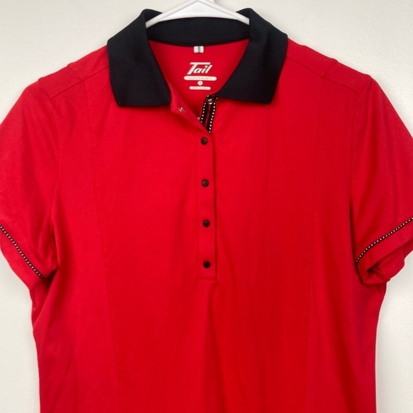 TRAIL Performance Golf/Tennis Shirt in Red - Size S - Picture 3 of 9